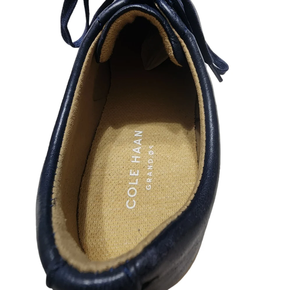 Cole Haan Grande Zero Leather Lace Up Sneaker Sz 11.5 navy